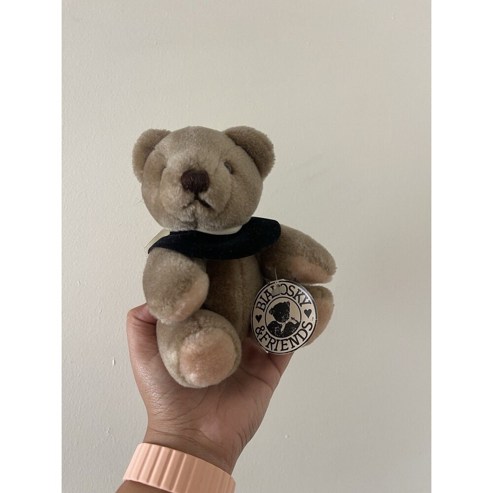 Bialosky Gund Bear 1982 6inch Brown Vintage Teddy Bear With Velvet Collar